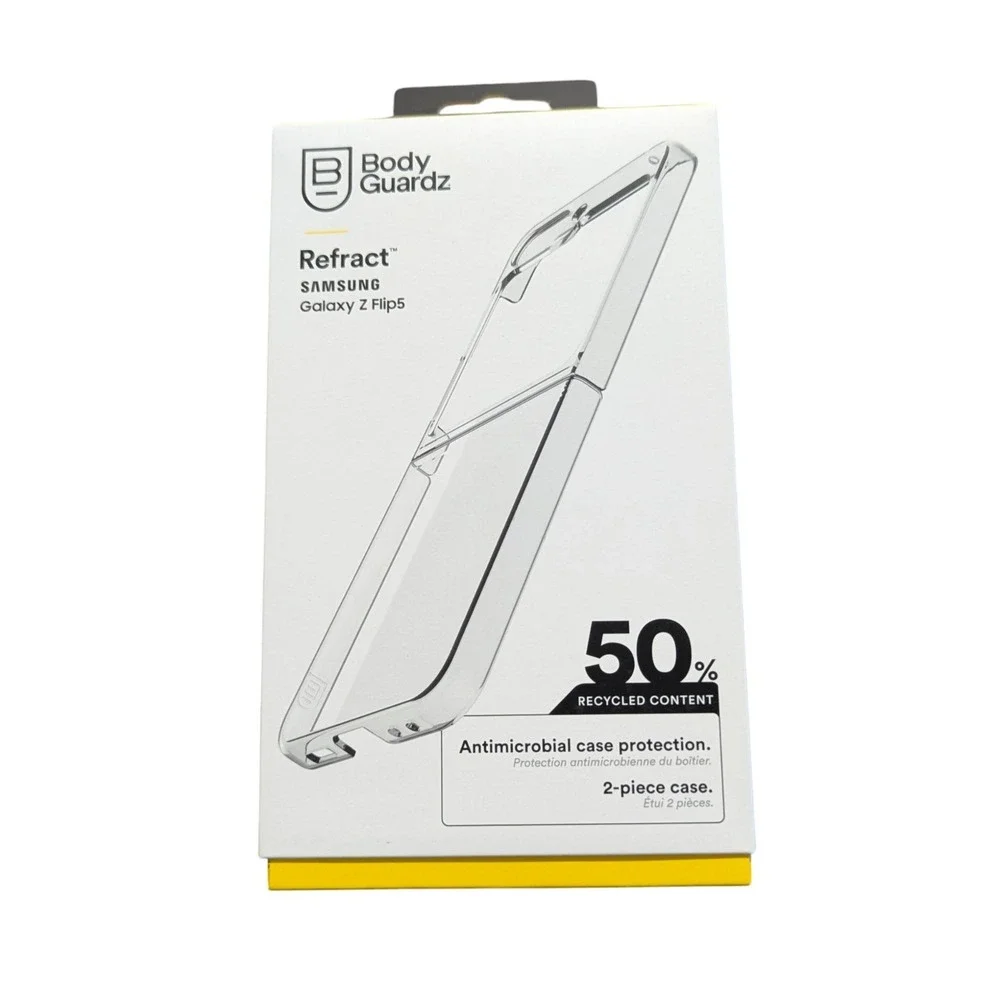 E8. BodyGuardz Refract Case for Samsung Galaxy Z Flip5 - Clear